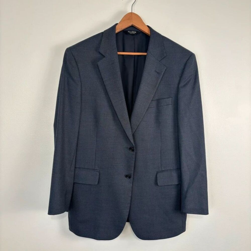 Jos A Bank Signature Collection 42R Blazer Suit Jacket Wool Micro Houndstooth